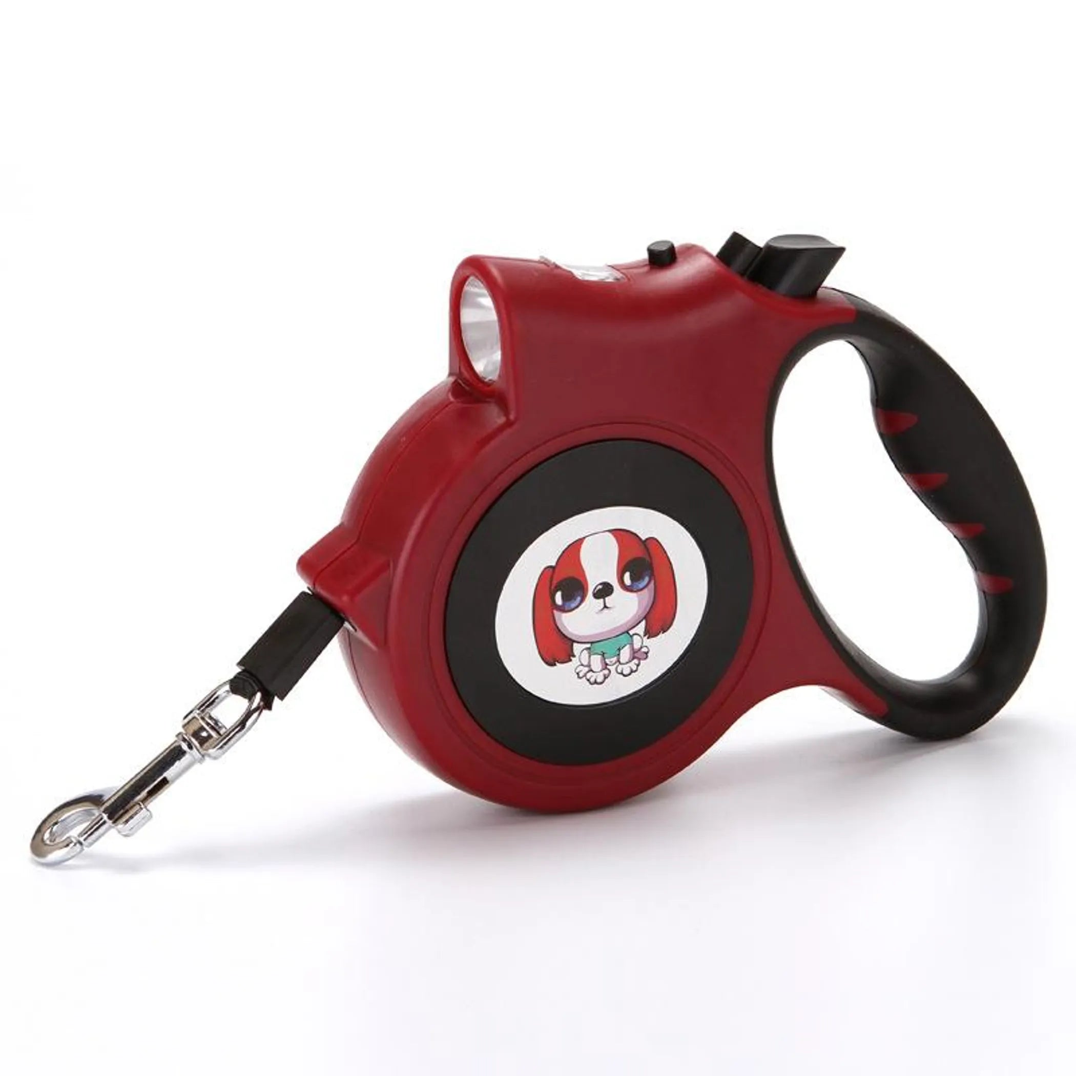 LED Lighted Retractable Nylon Dog Leash